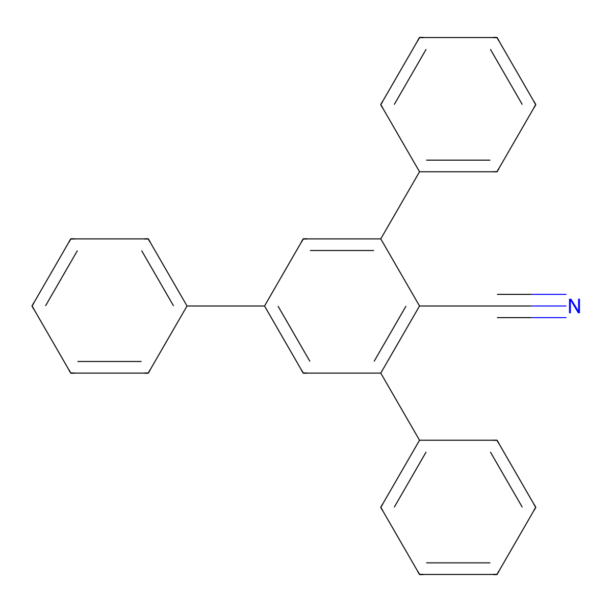 2,4,6-Triphenylbenzonitrile molecular structure, CAS 5724-58-3