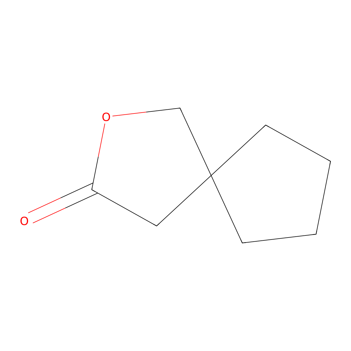 2-Oxaspiro(4,4)nonan-3-one molecular structure, CAS 5724-62-9