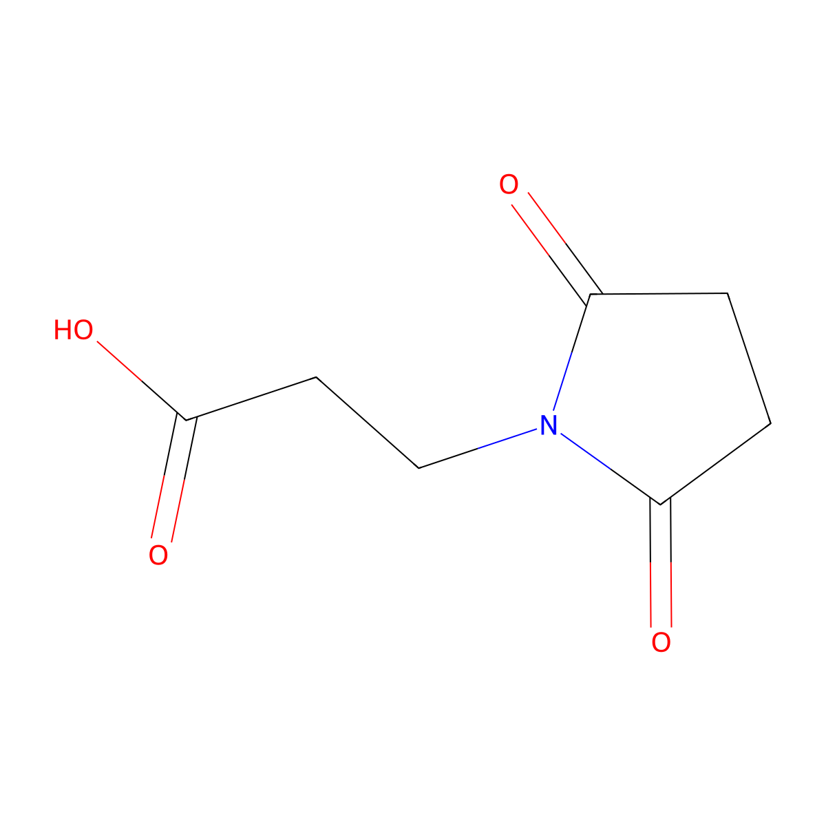 3-(2,5-Dioxopyrrolidin-1-yl)propanoic acid molecular structure, CAS 5724-76-5