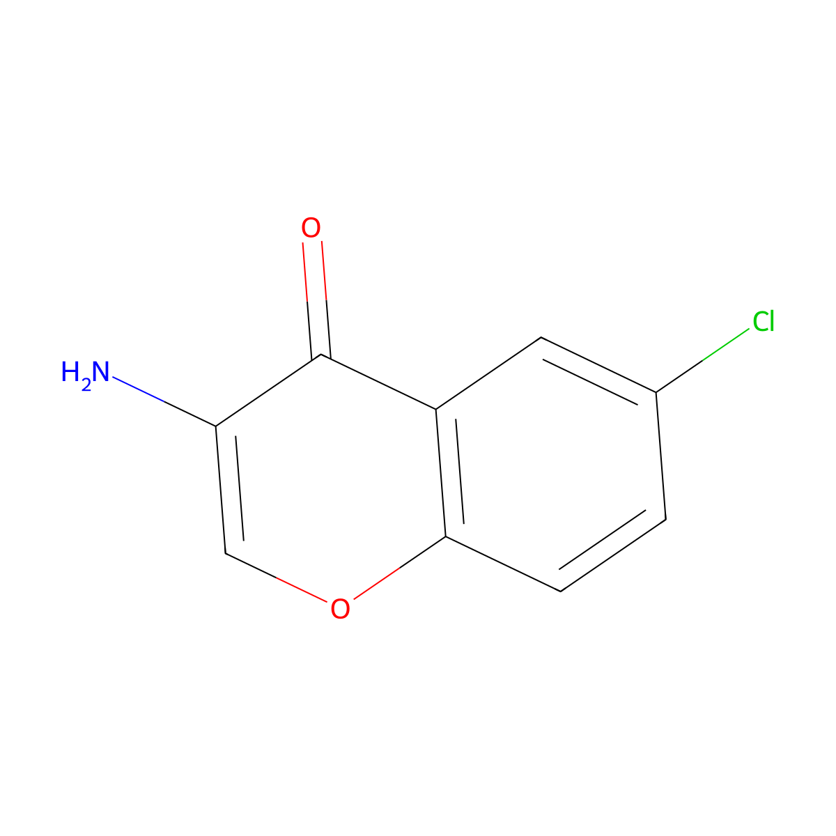 3-Amino-6-chloro-4H-chromen-4-one molecular structure, CAS 57240-55-8