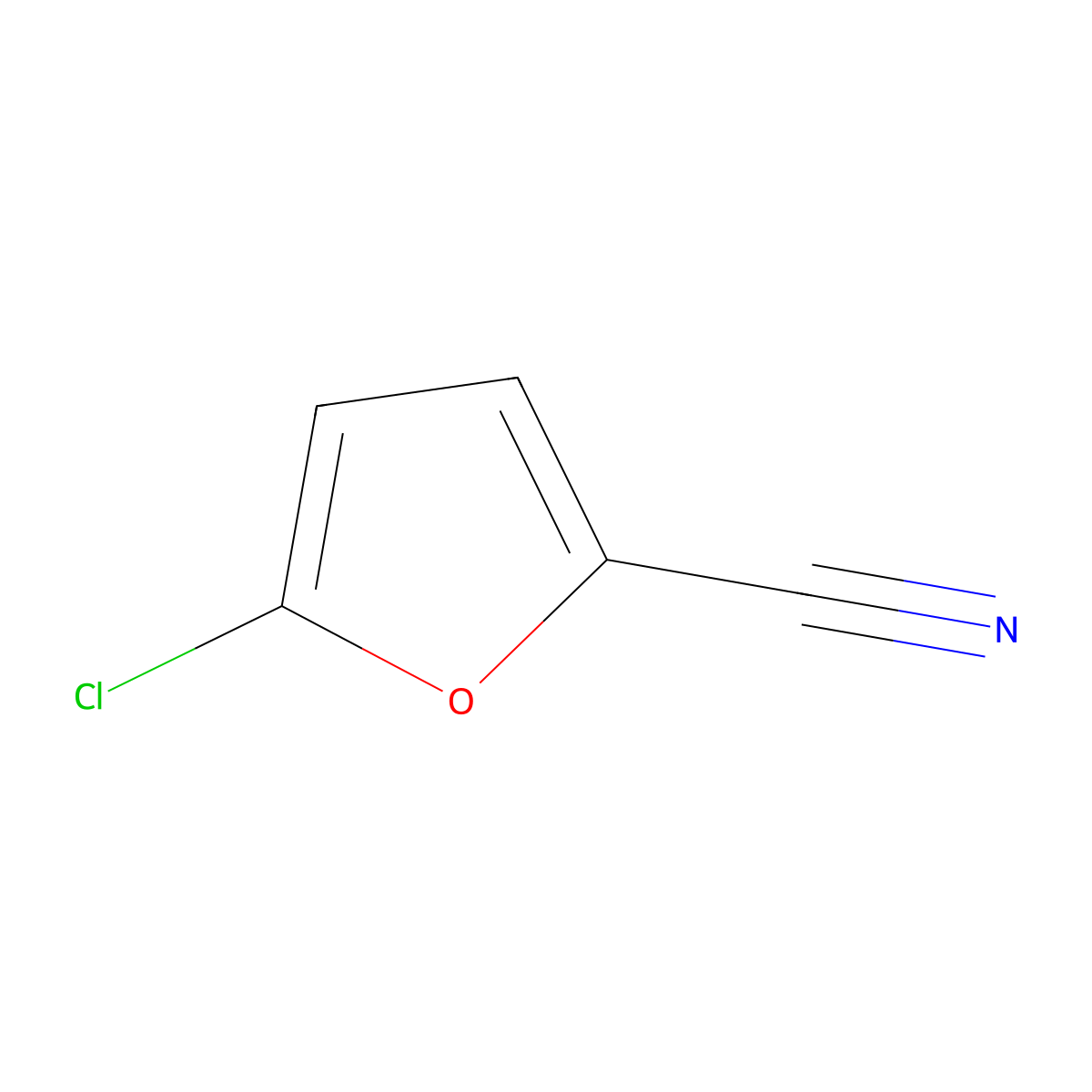 5-Chloro-2-furancarbonitrile molecular structure, CAS 57240-59-2