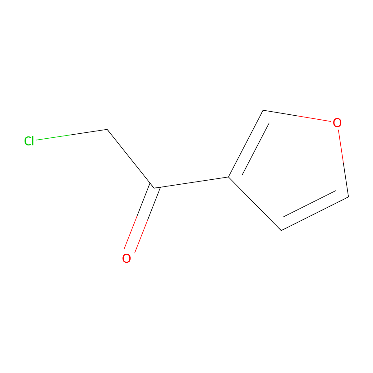 2-Chloro-1-(furan-3-yl)ethan-1-one molecular structure, CAS 57241-17-5