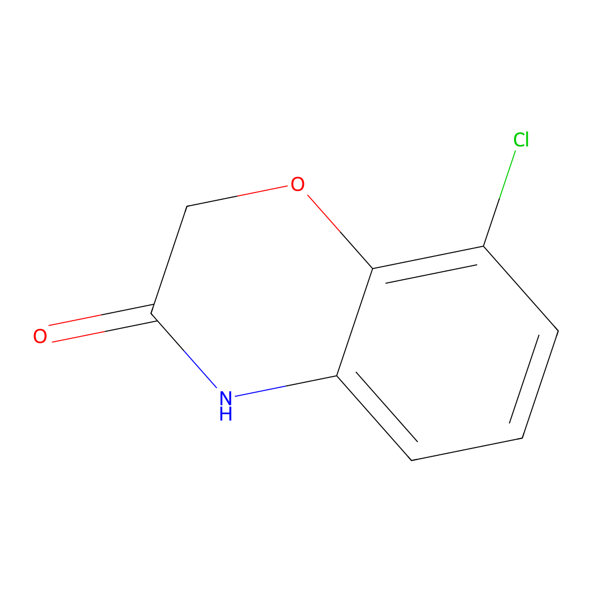 8-Chloro-2H-1,4-benzoxazin-3(4H)-one molecular structure, CAS 57245-31-5
