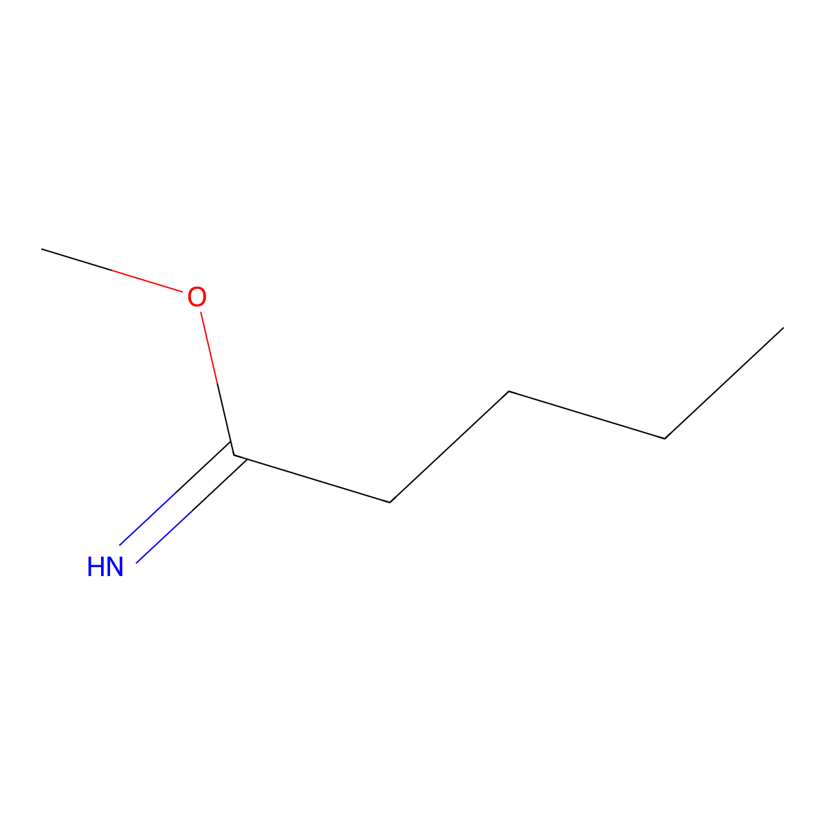 Methyl pentanimidate molecular structure, CAS 57246-71-6
