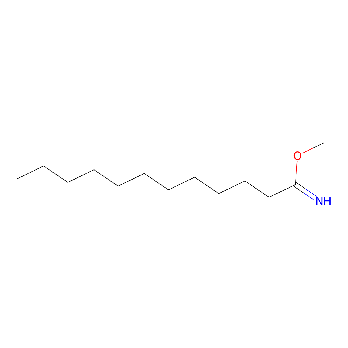Methyl dodecanimidate molecular structure, CAS 57246-76-1