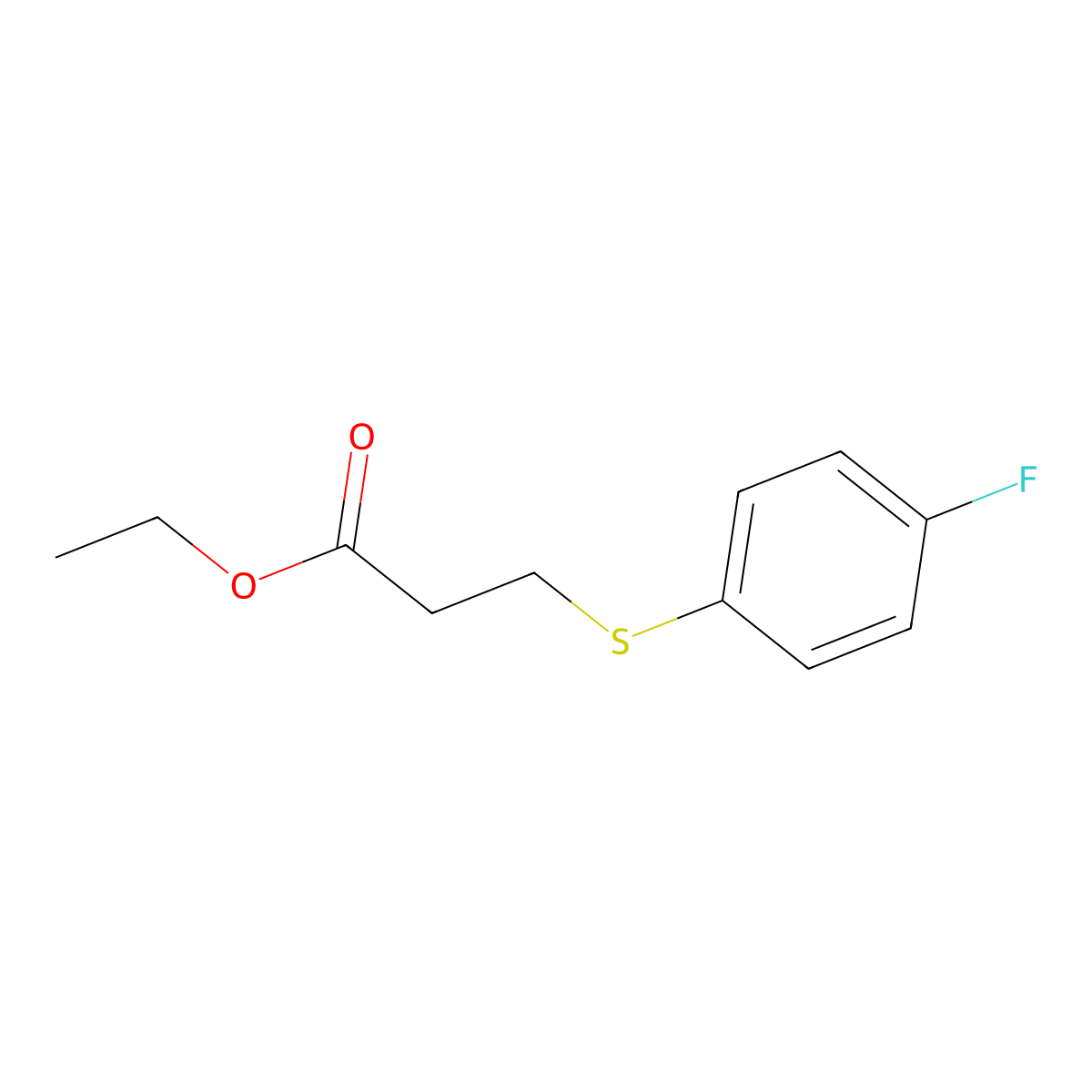 Ethyl 3-[(4-fluorophenyl)thio]propanoate molecular structure, CAS 57247-34-4