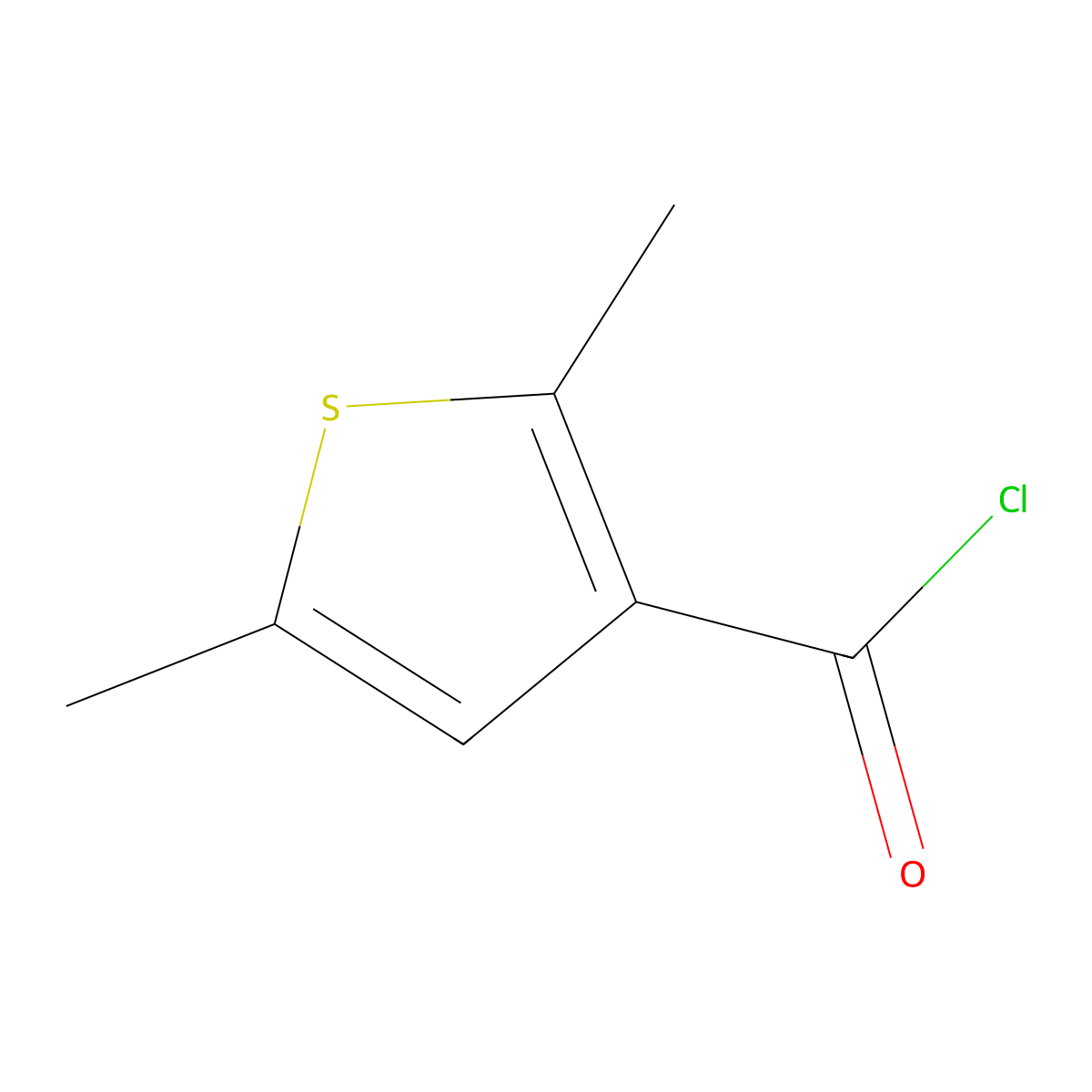 2,5-Dimethylthiophene-3-carbonyl chloride molecular structure, CAS 57248-13-2