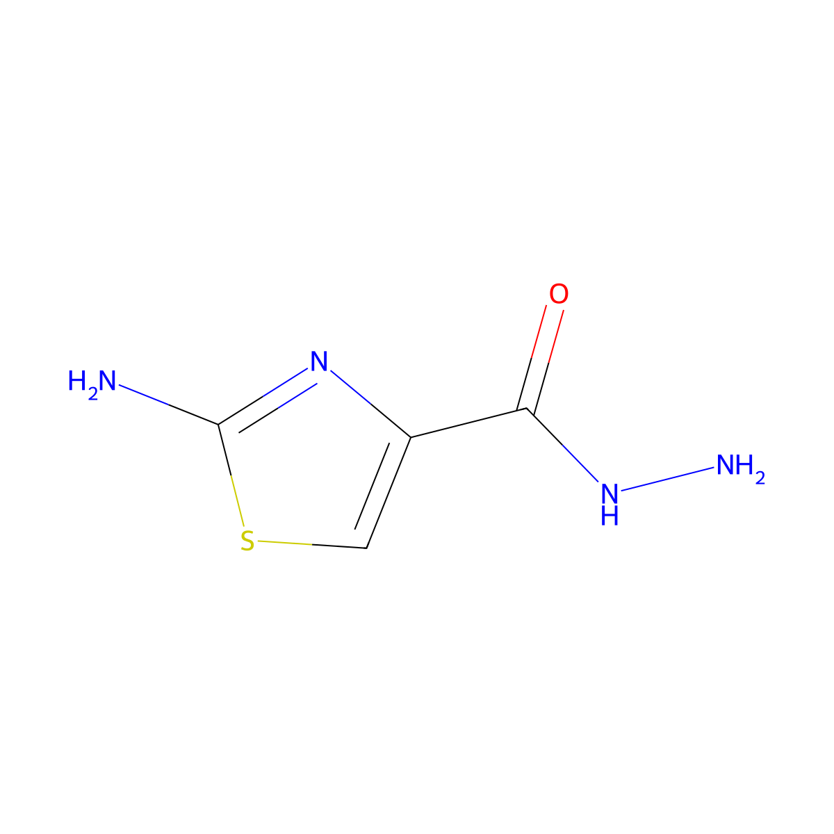 2-Amino-1,3-thiazole-4-carbohydrazide molecular structure, CAS 57250-83-6
