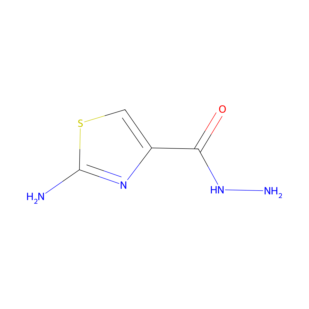2-Amino-1,3-thiazole-4-carbohydrazide molecular structure, CAS 57250-83-6