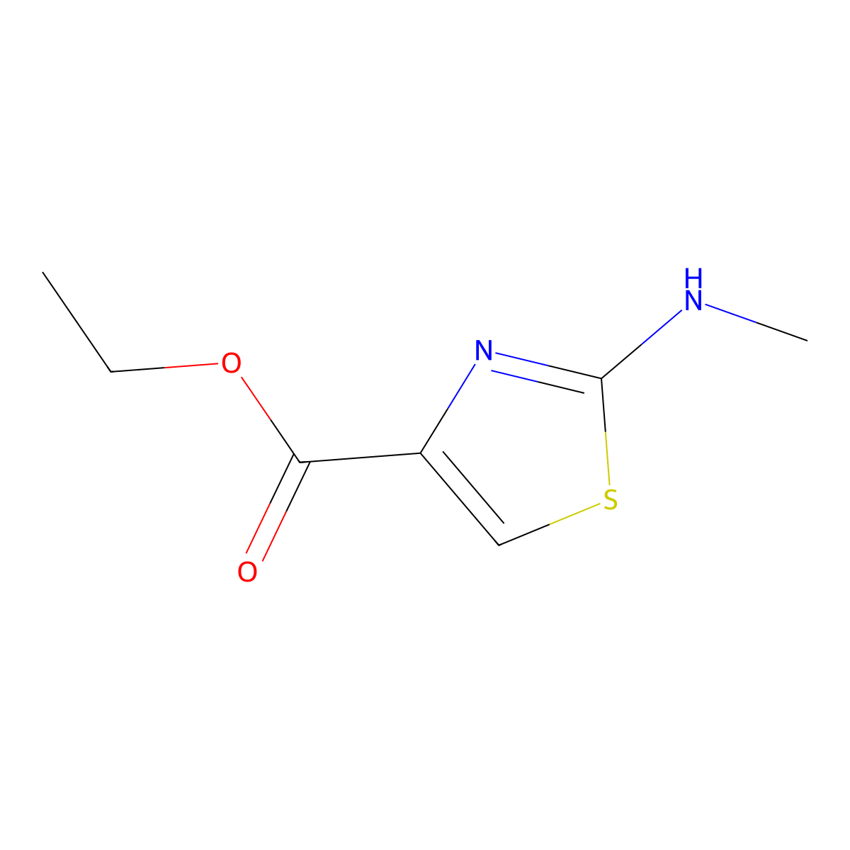 Ethyl 2-(methylamino)-1,3-thiazole-4-carboxylate molecular structure, CAS 57250-86-9