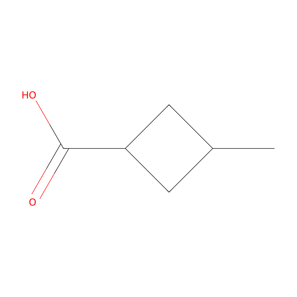Cyclobutanecarboxylic acid, 3-methyl- molecular structure, CAS 57252-83-2