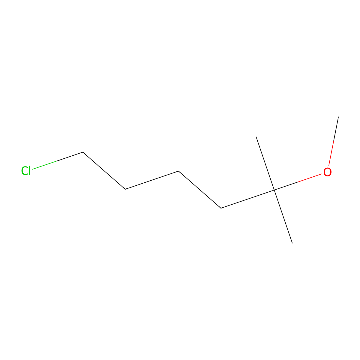1-Chloro-5-methoxy-5-methylhexane molecular structure, CAS 57256-57-2