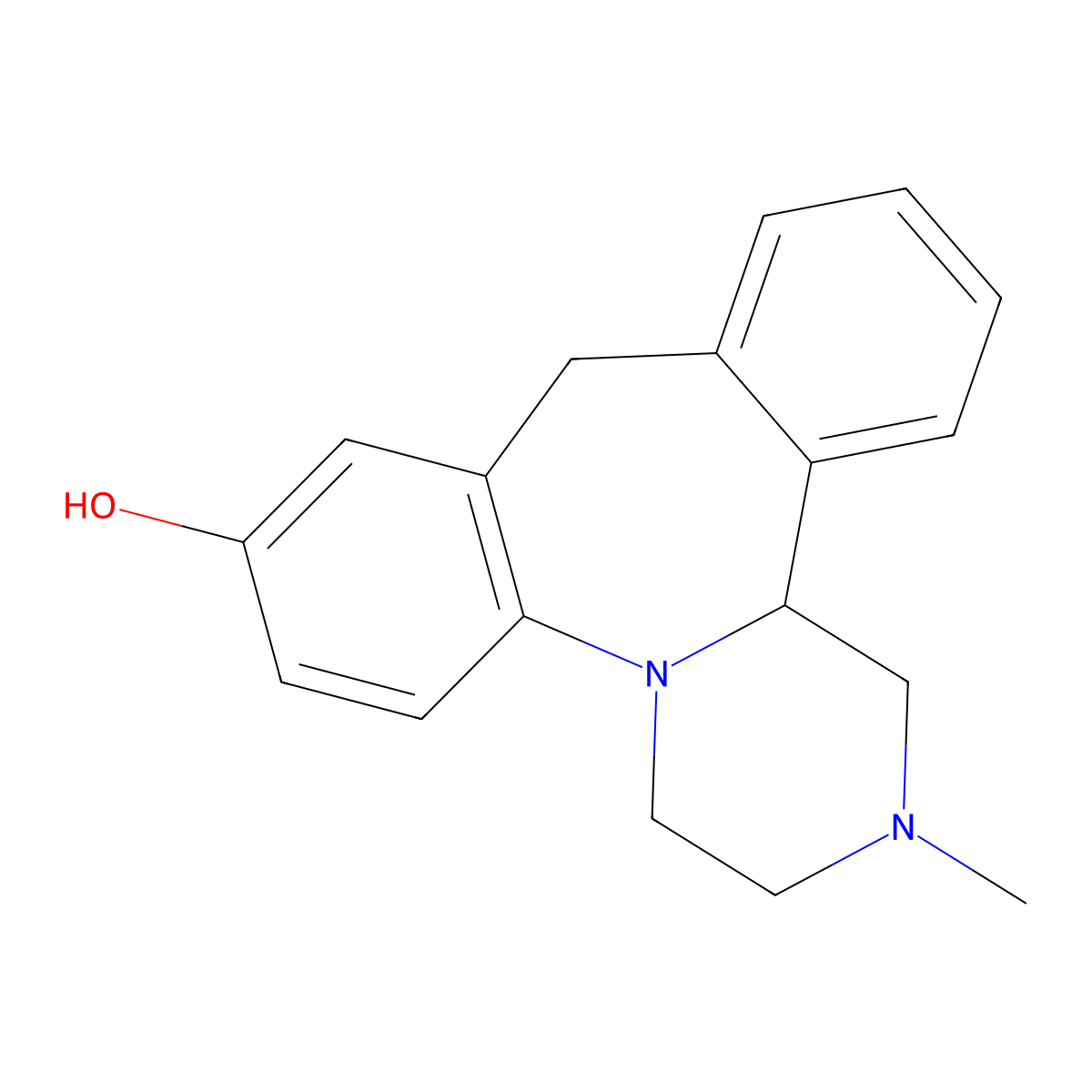 8-Hydroxymianserin molecular structure, CAS 57257-81-5