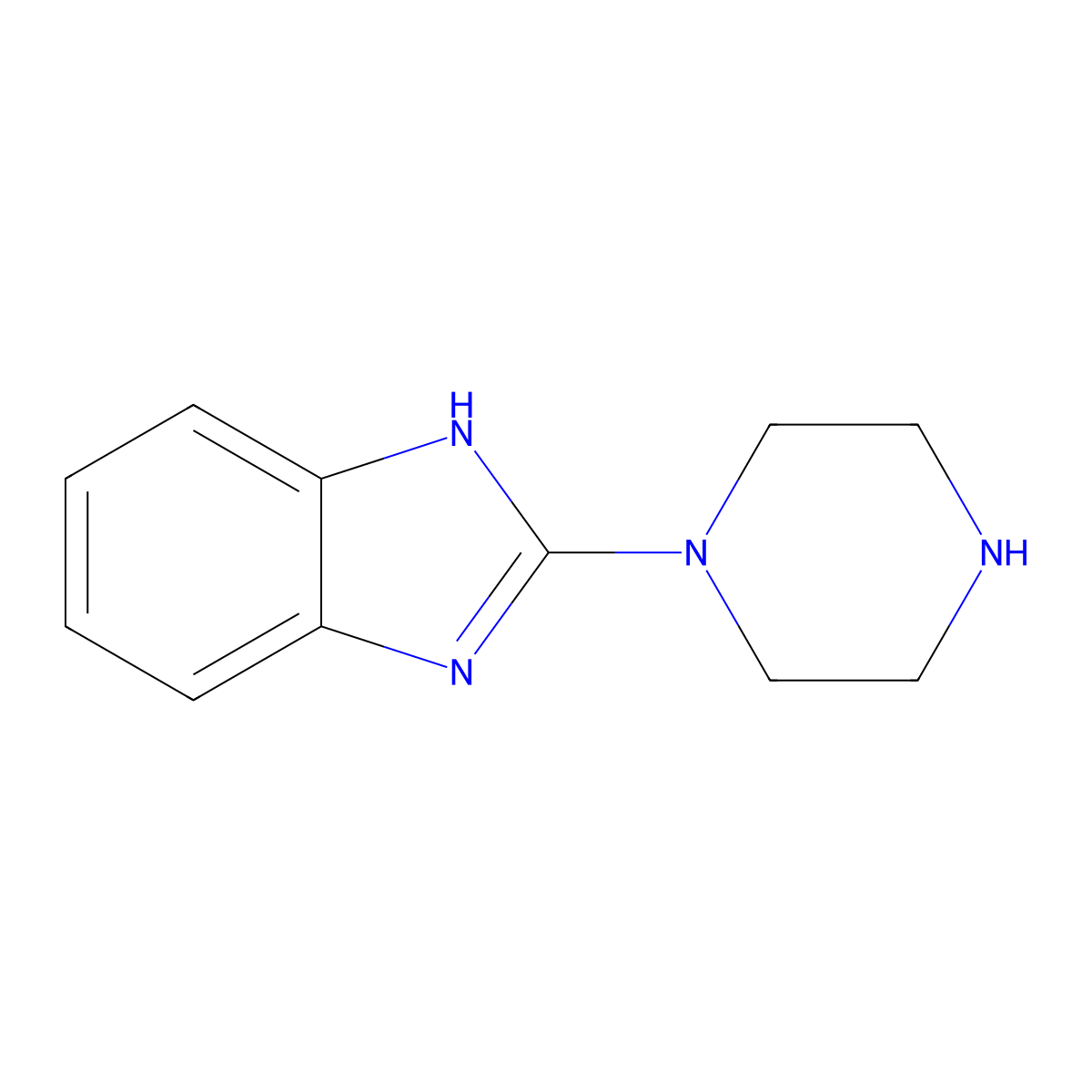 2-Piperazin-1-yl-1H-benzoimidazole molecular structure, CAS 57260-68-1