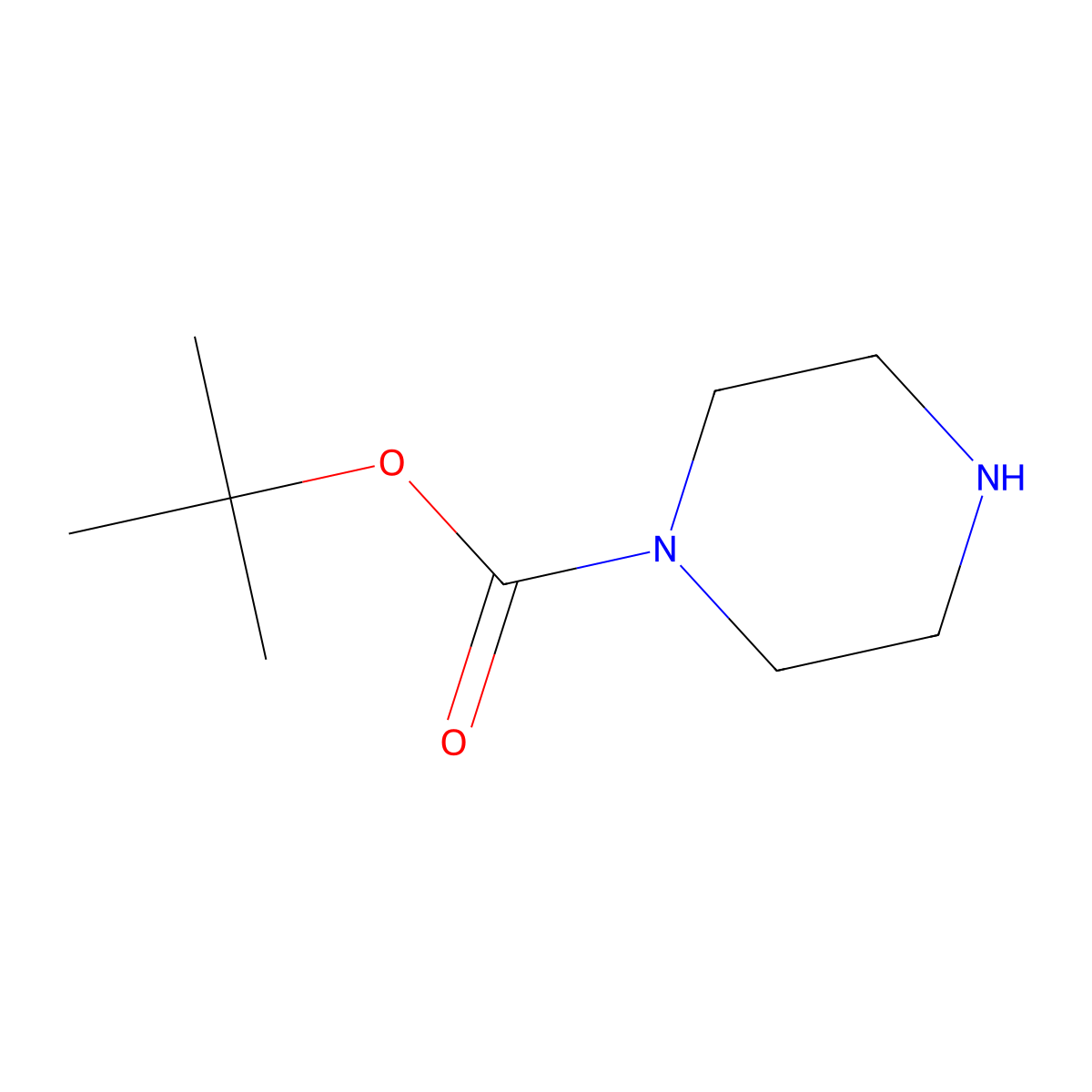 tert-Butyl piperazine-1-carboxylate molecular structure, CAS 57260-71-6