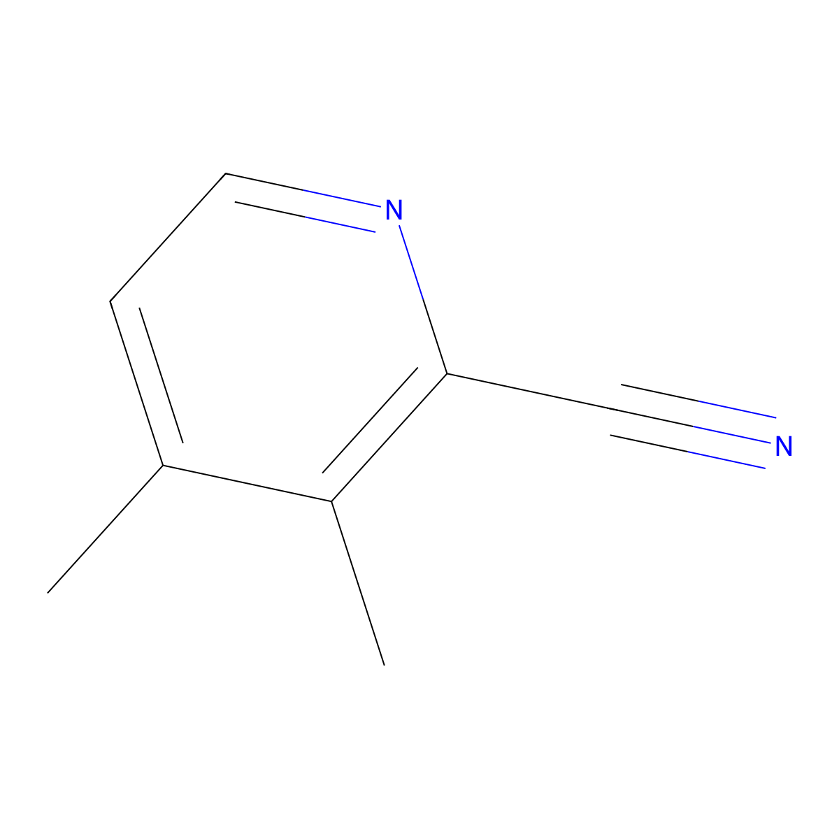 3,4-Dimethylpyridine-2-carbonitrile molecular structure, CAS 57261-60-6