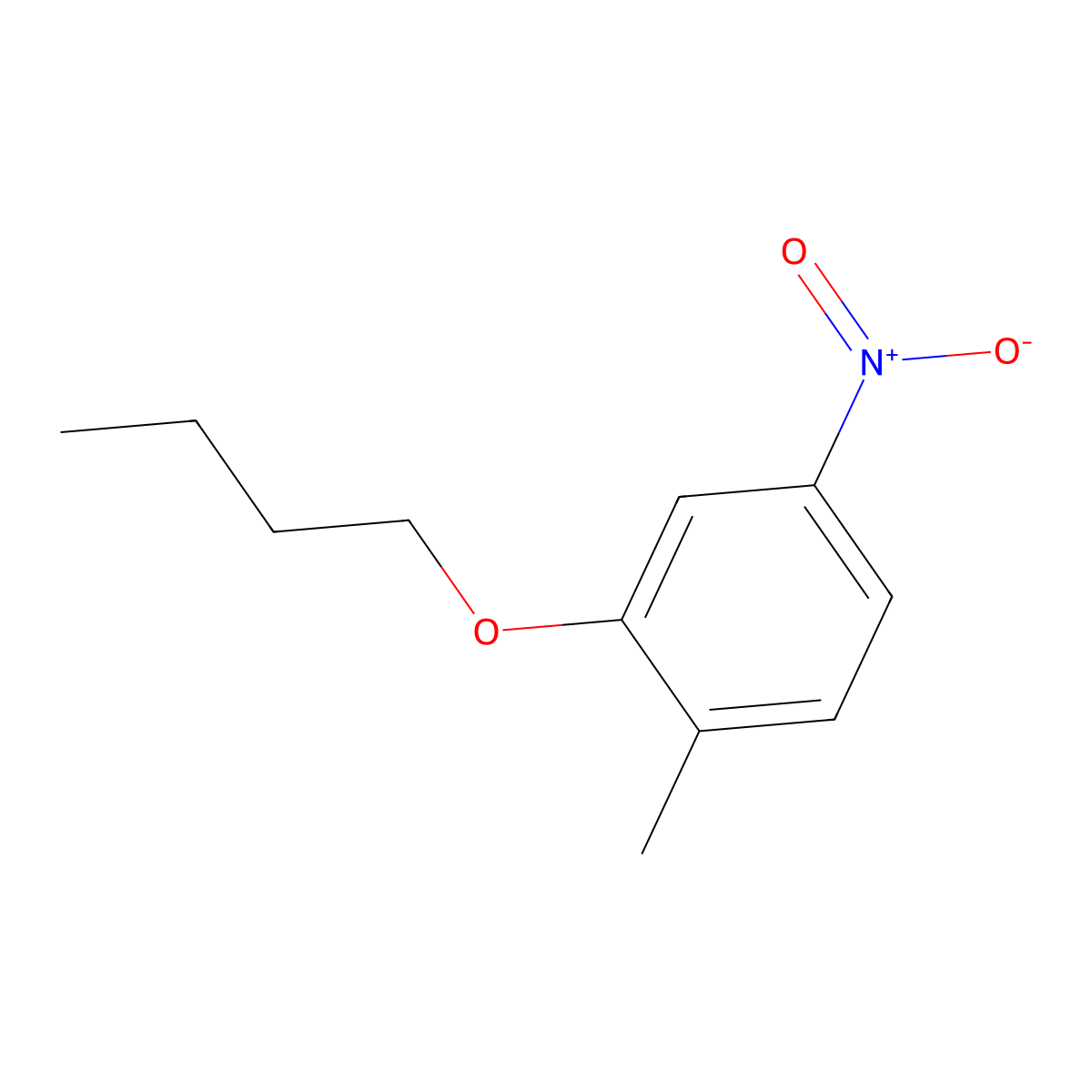 2-Butoxy-1-methyl-4-nitrobenzene molecular structure, CAS 57264-52-5