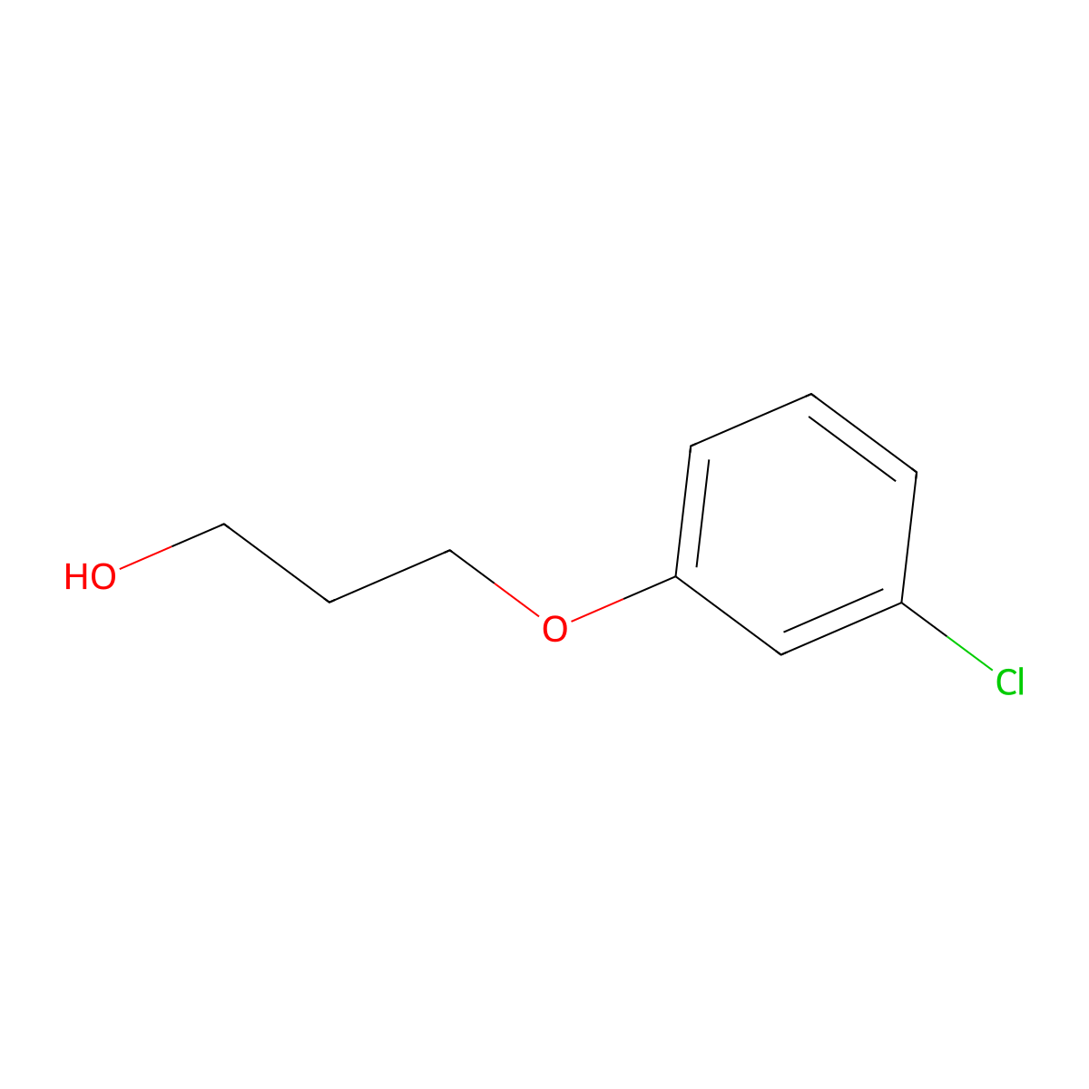 3-(3-Chlorophenoxy)propan-1-ol molecular structure, CAS 57264-55-8