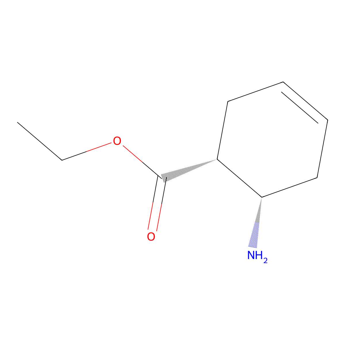 cis-6-Amino-cyclohex-3-enecarboxylic acid ethyl ester molecular structure, CAS 57266-62-3