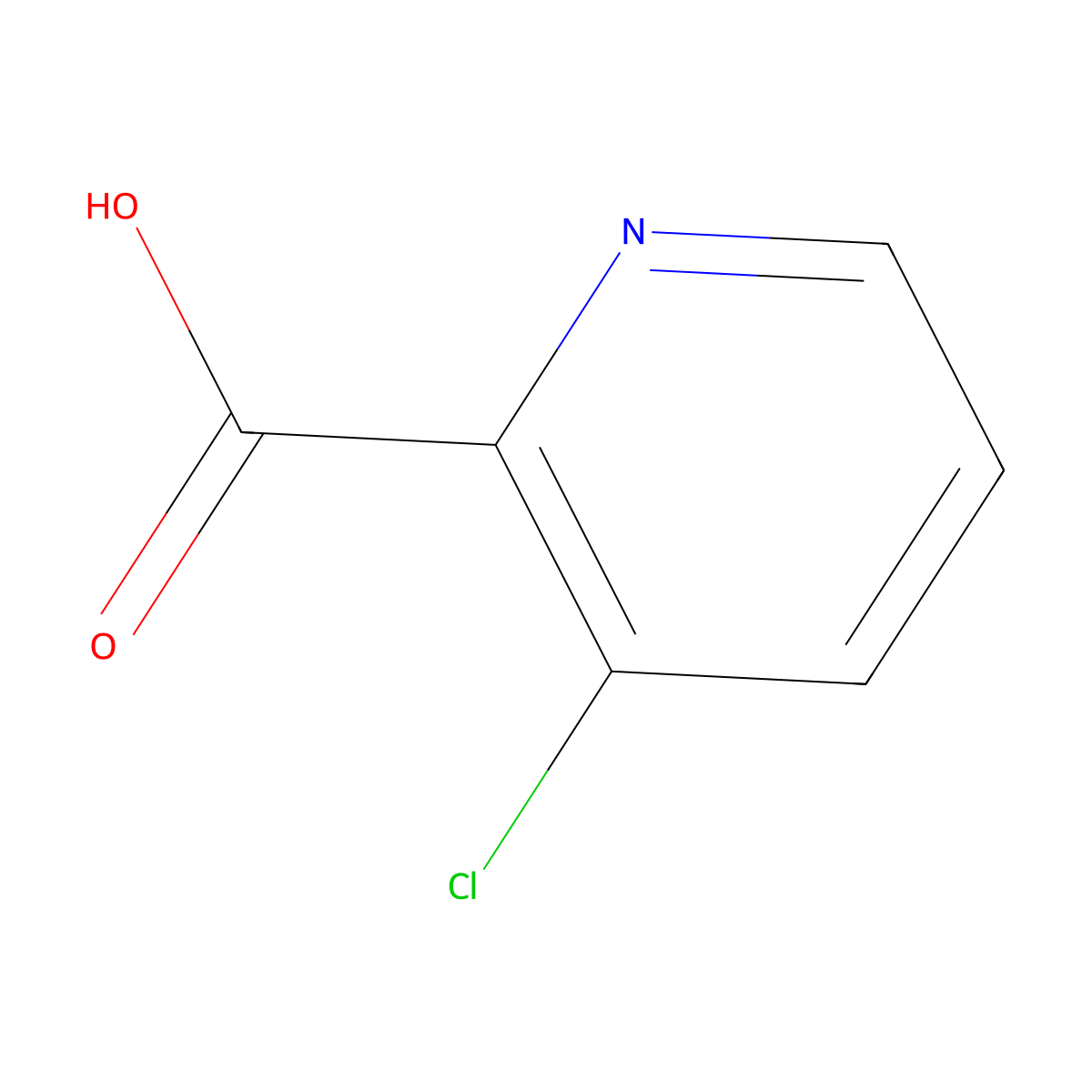 3-Chloropyridine-2-carboxylic acid molecular structure, CAS 57266-69-0