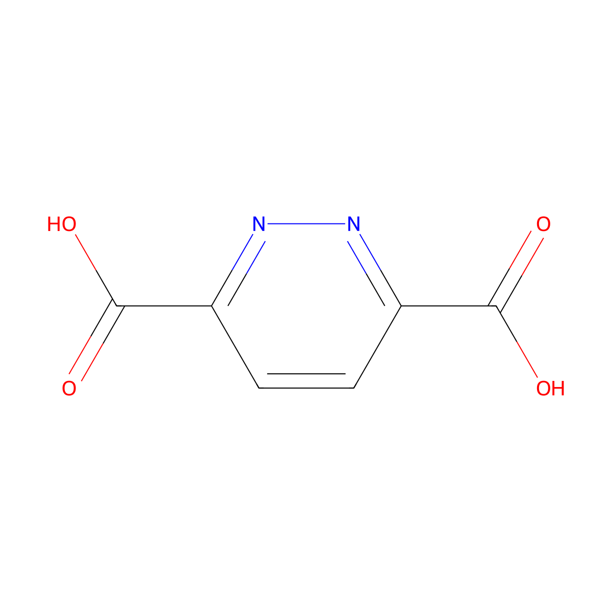 3,6-Pyridazinedicarboxylic acid molecular structure, CAS 57266-70-3