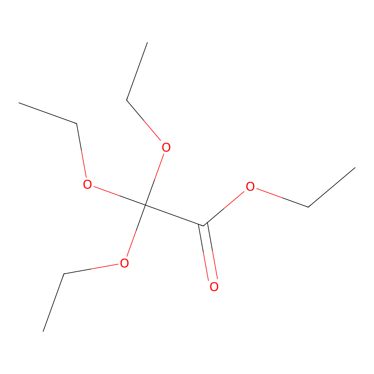 Ethyl 2,2,2-triethoxyacetate molecular structure, CAS 57267-03-5