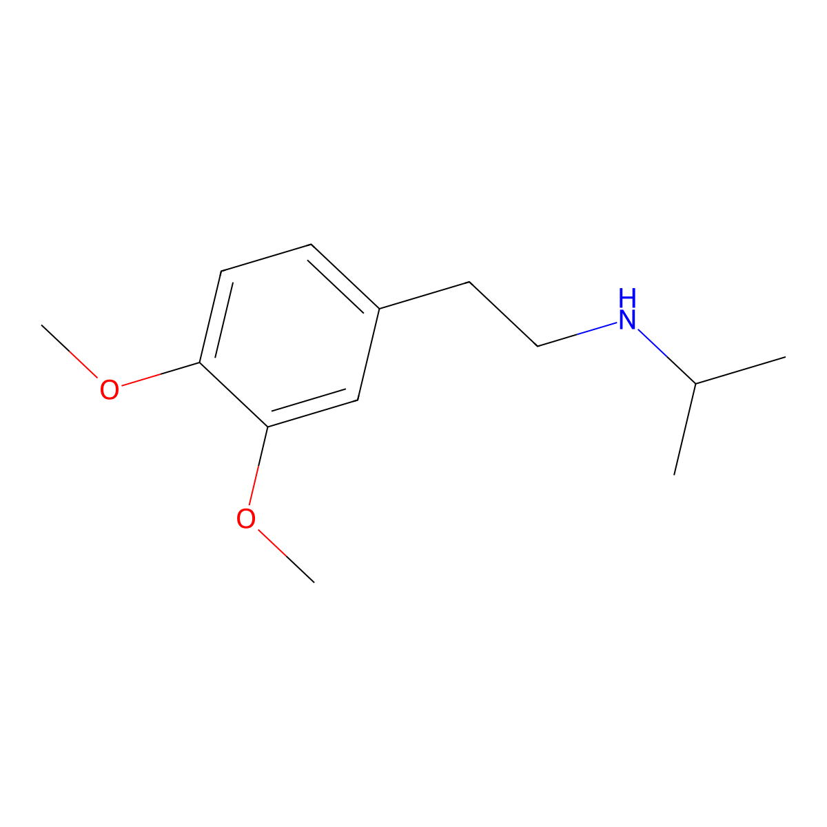 3,4-Dimethoxy-N-(1-methylethyl)benzeneethanamine molecular structure, CAS 57267-18-2