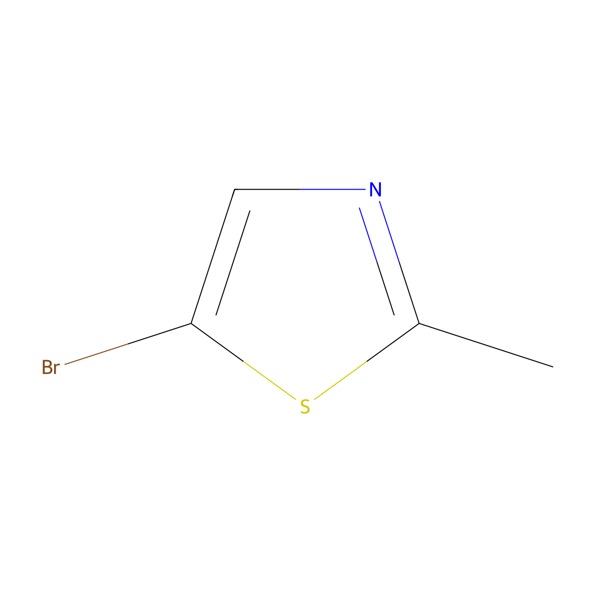 5-Bromo-2-methyl-1,3-thiazole molecular structure, CAS 57268-16-3