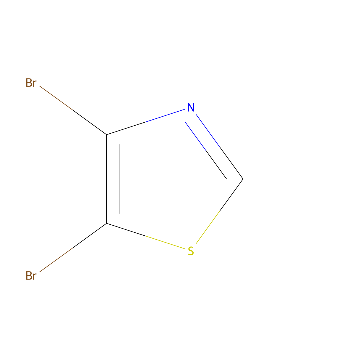4,5-Dibromo-2-methylthiazole molecular structure, CAS 57268-20-9