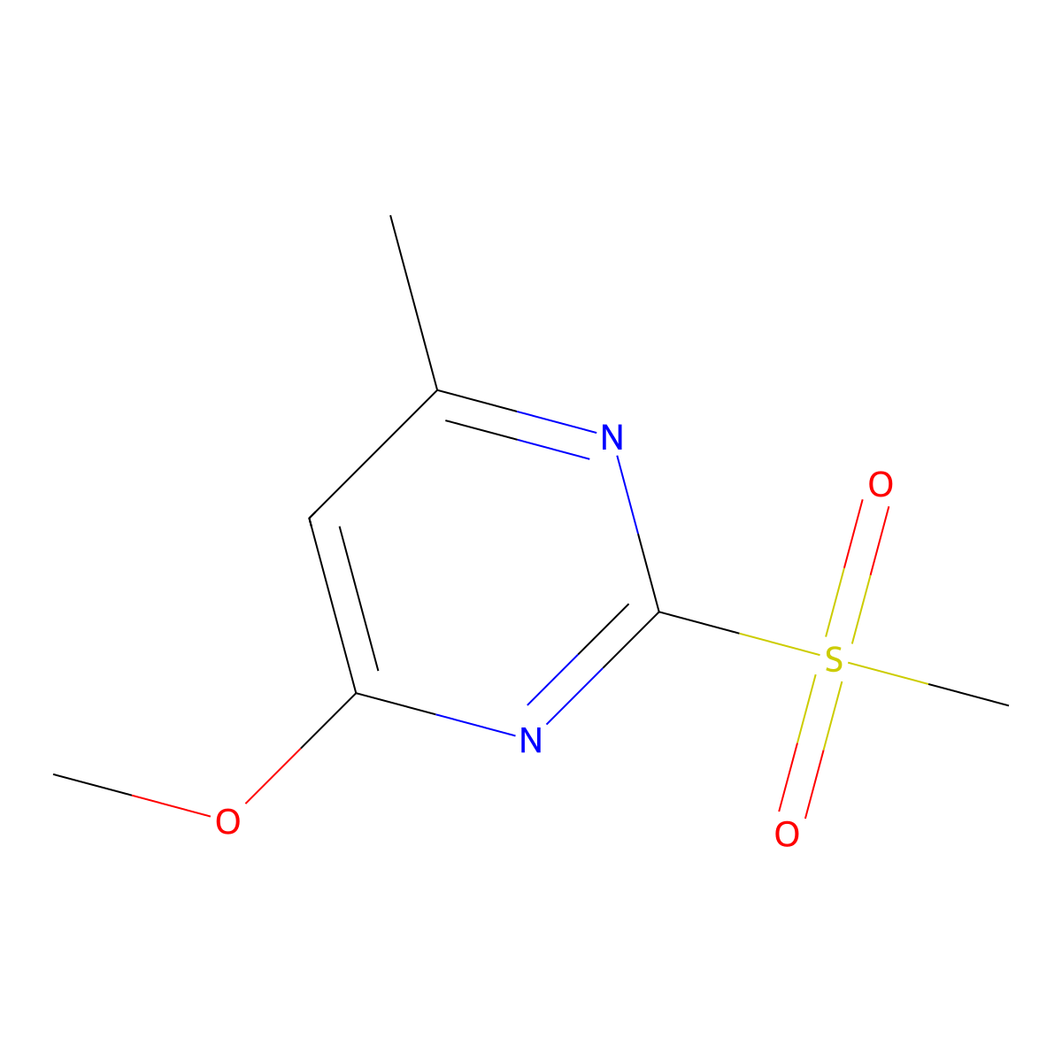 4-Methoxy-6-methyl-2-(methylsulfonyl)pyrimidine molecular structure, CAS 57268-32-3
