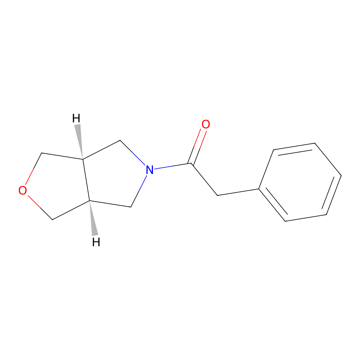 2-Phenyl-1-[(3aR,6aS)-tetrahydro-1H-furo[3,4-c]pyrrol-5(3H)-yl]ethan-1-one molecular structure, CAS 57268-97-0