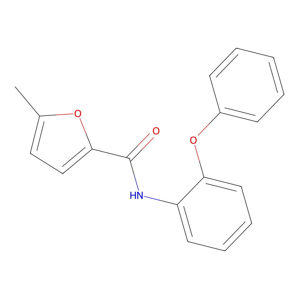 5-methyl-N-(2-phenoxyphenyl)furan-2-carboxamide molecular structure, CAS 5727-45-7