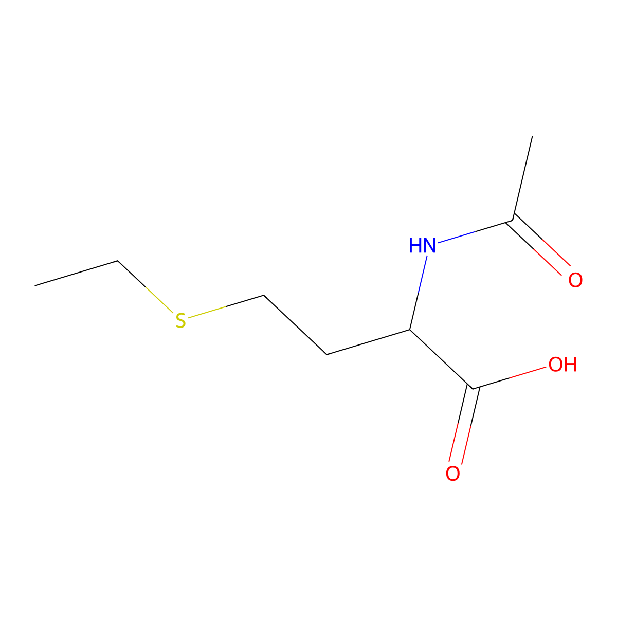 N-Acetyl-DL-ethionine molecular structure, CAS 57271-88-2