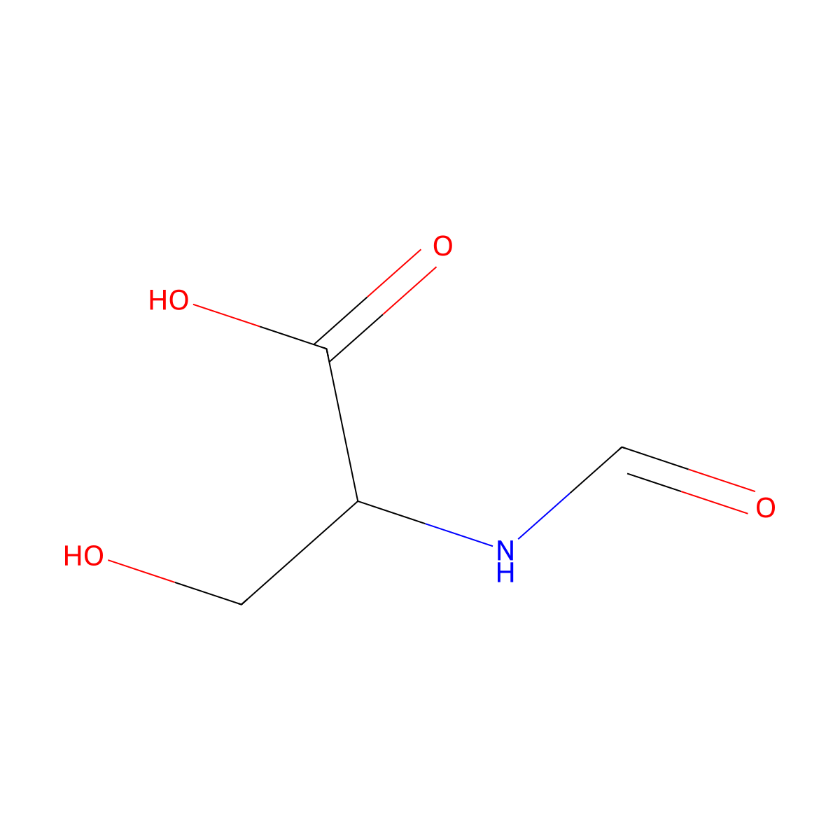3-Hydroxy-2-formamidopropanoic acid molecular structure, CAS 57274-55-2