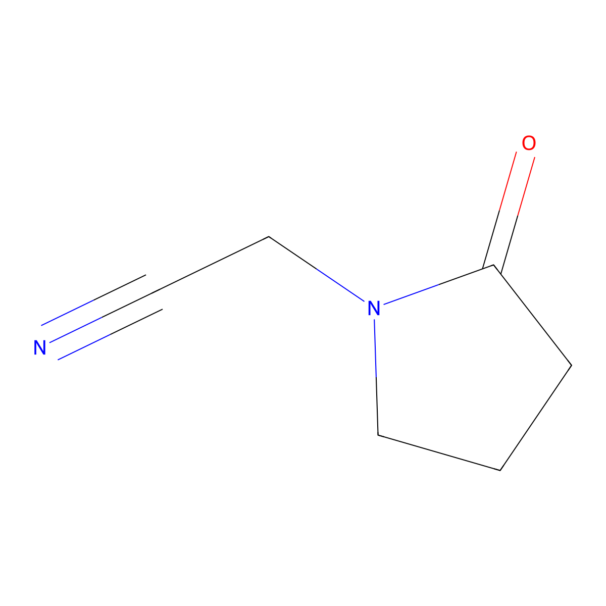 (2-Oxopyrrolidin-1-yl)acetonitrile molecular structure, CAS 57275-83-9