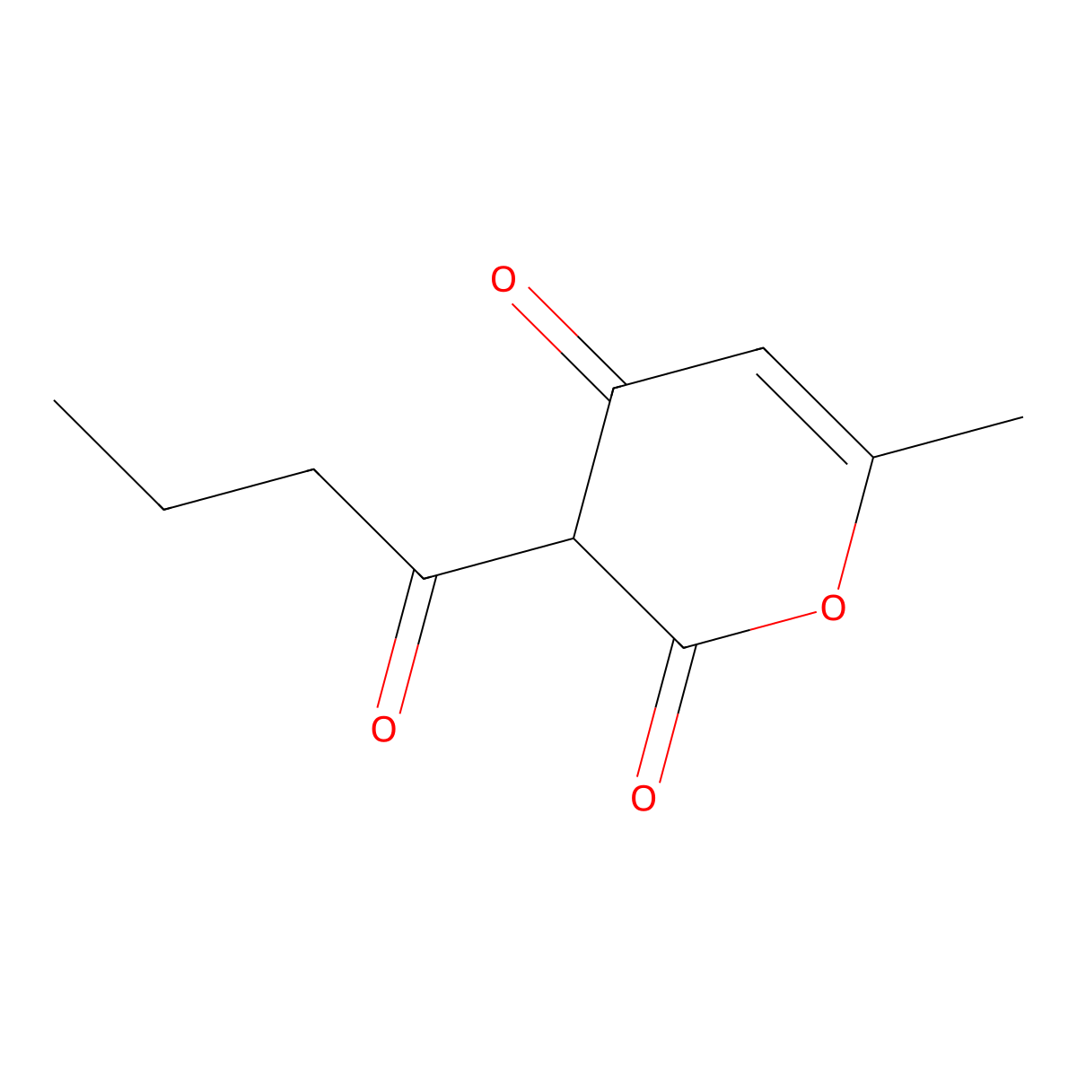 3-Butanoyl-6-methylpyran-2,4-dione molecular structure, CAS 57276-00-3