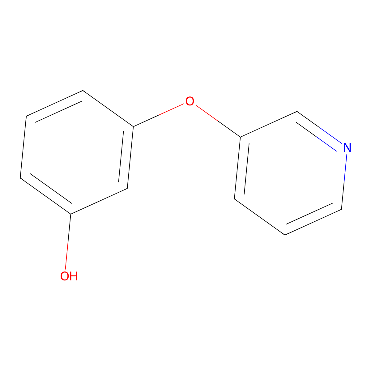 3-(Pyridin-3-yloxy)phenol molecular structure, CAS 57276-34-3