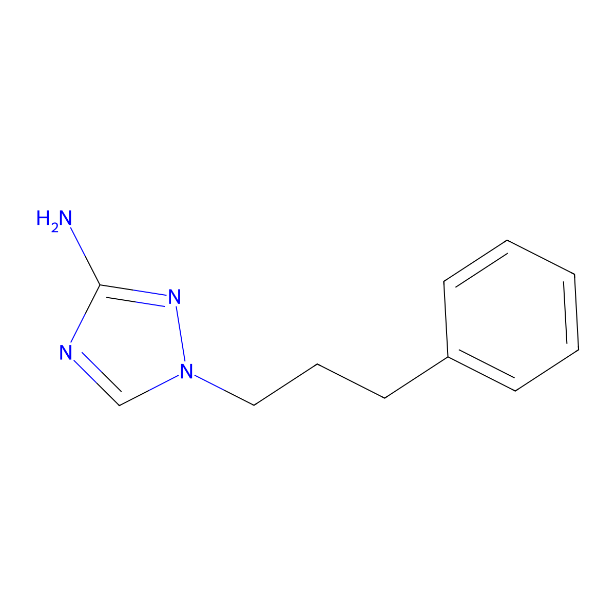 1-(3-Phenylpropyl)-1h-1,2,4-triazol-3-amine molecular structure, CAS 57277-15-3