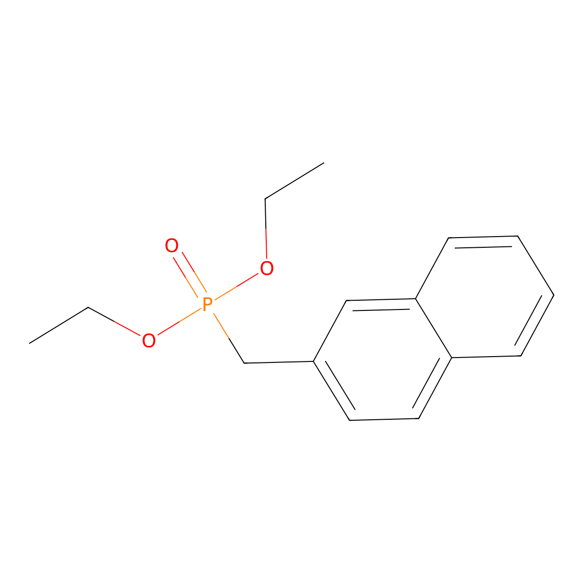 Phosphonic acid, (2-naphthalenylmethyl)-, diethyl ester molecular structure, CAS 57277-25-5