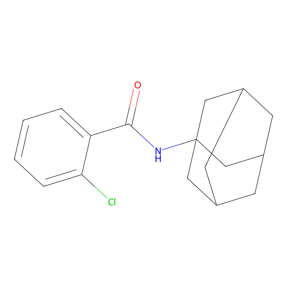N-(1-adamantyl)-2-chlorobenzamide molecular structure, CAS 57277-43-7