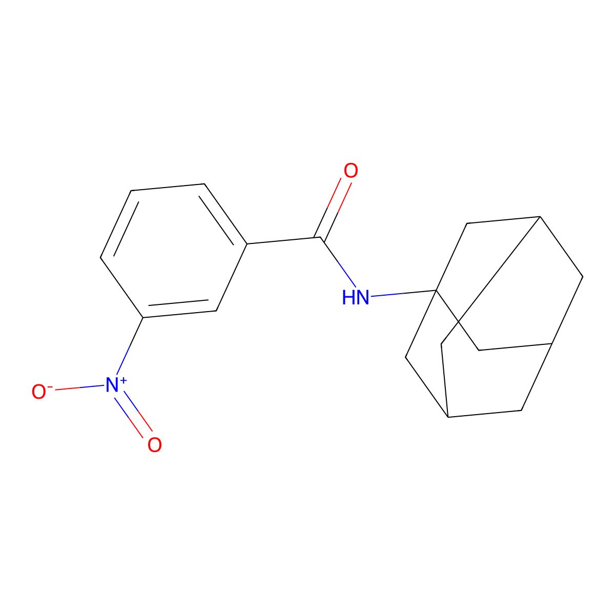 N-(1-adamantyl)-3-nitrobenzamide molecular structure, CAS 57277-46-0