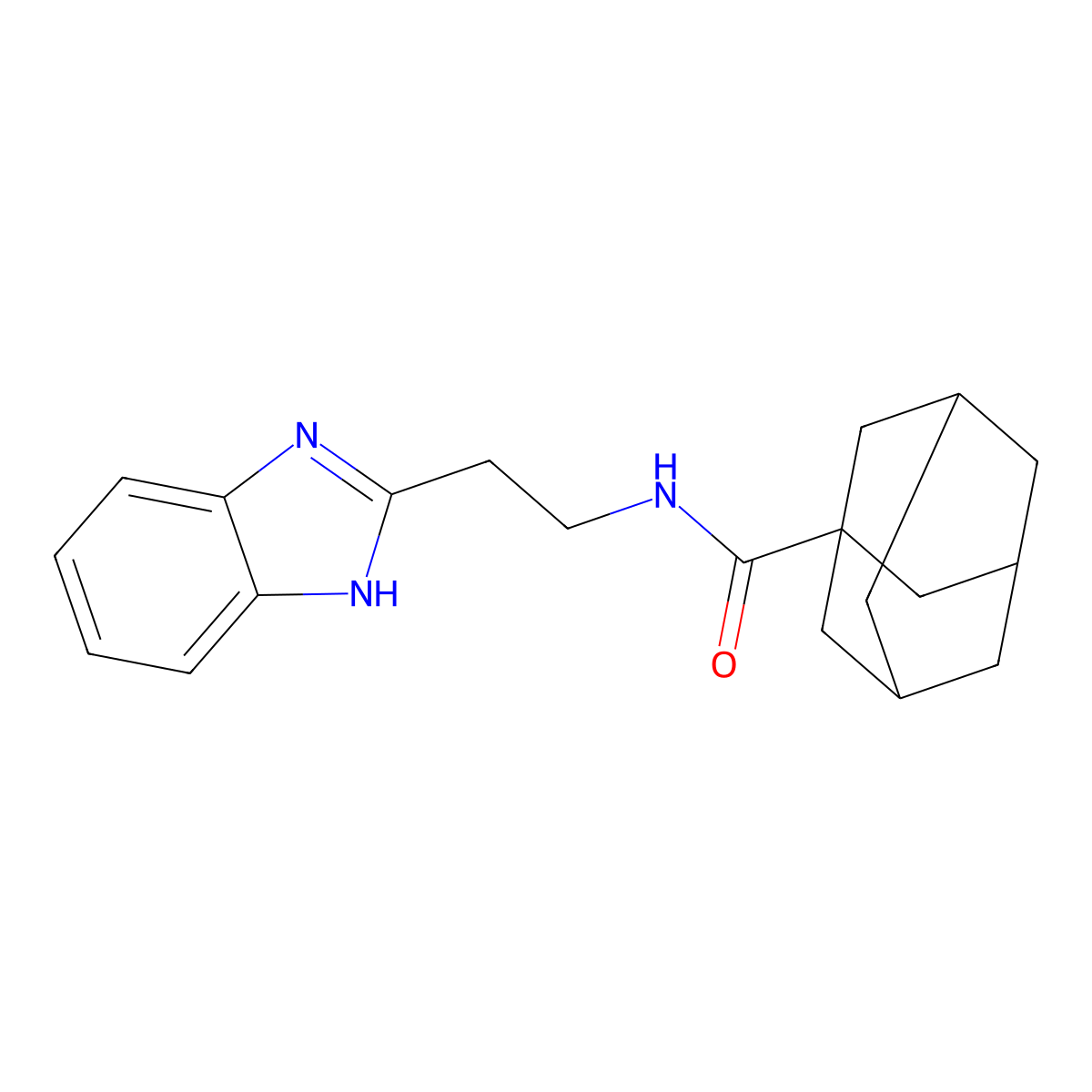 adamantanyl-N-(2-benzimidazol-2-ylethyl)carboxamide molecular structure, CAS 57278-09-8