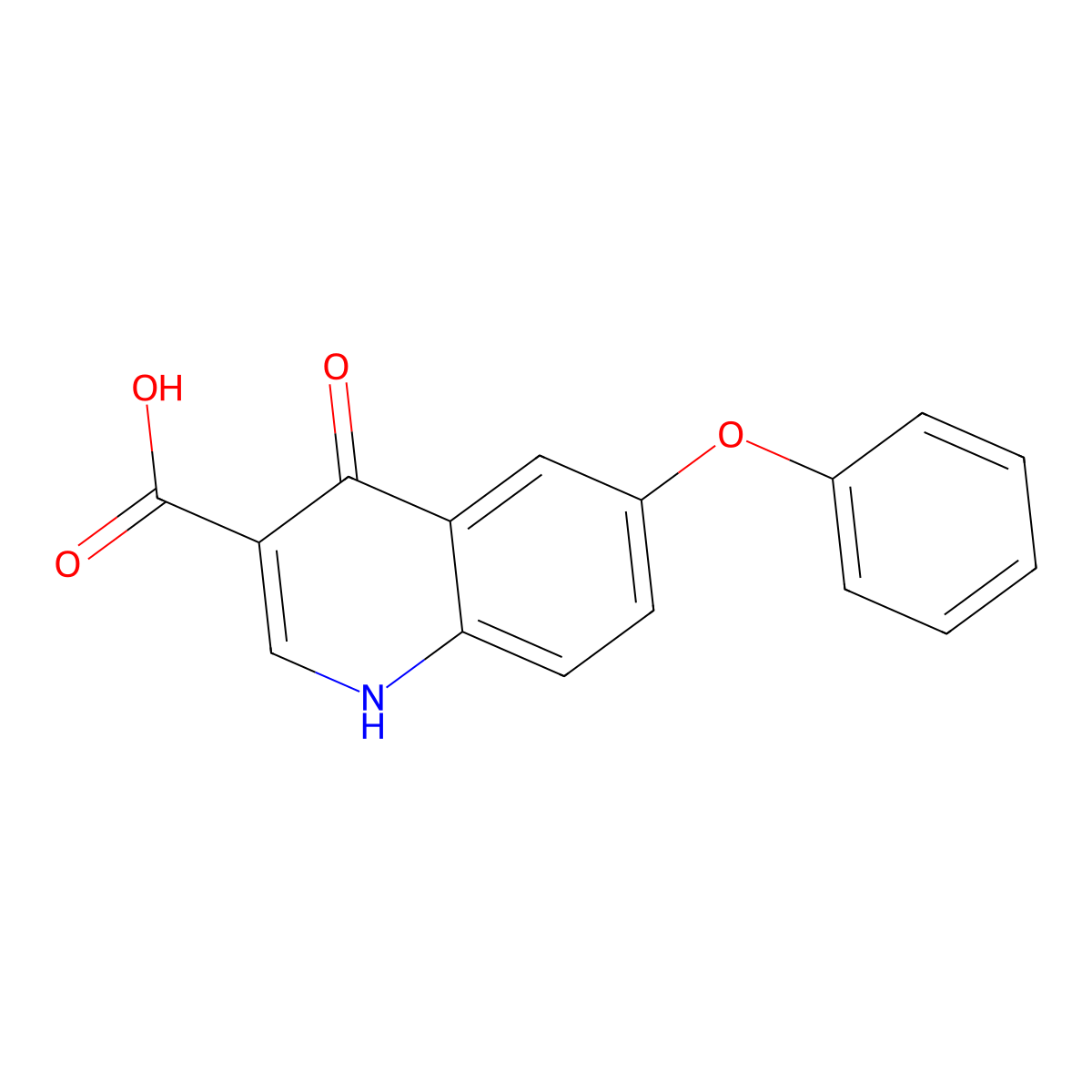 4-Oxo-6-phenoxy-1,4-dihydroquinoline-3-carboxylic acid molecular structure, CAS 57278-51-0