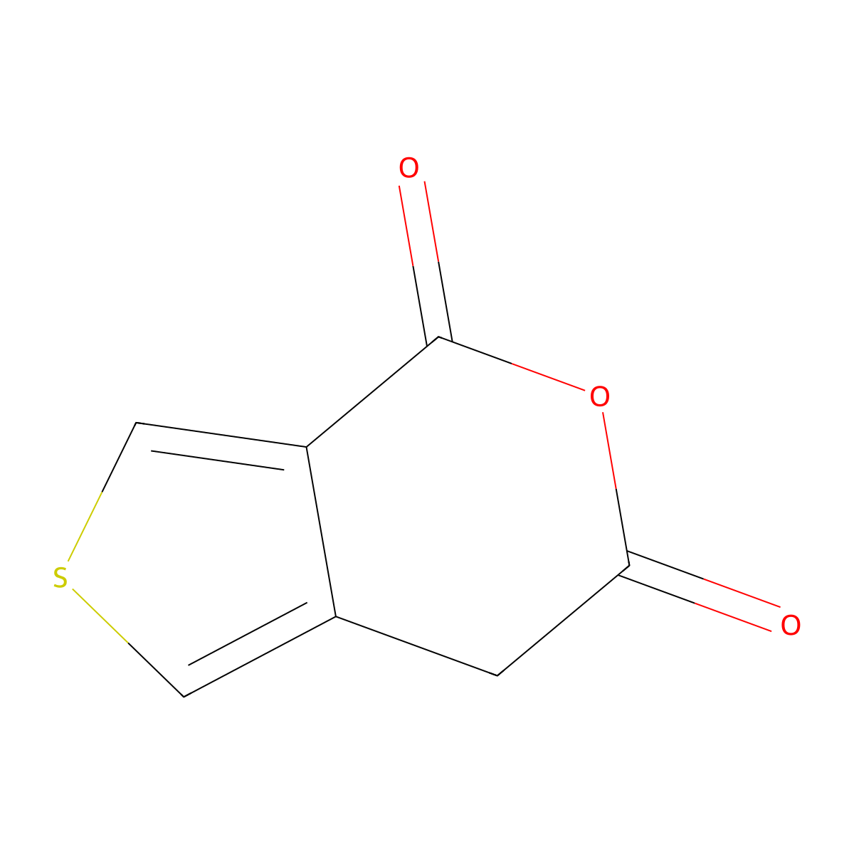 4H,6H,7H-thieno(3,4-c)pyran-4,6-dione molecular structure, CAS 57279-38-6