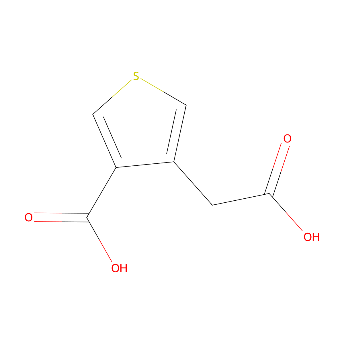 4-(Carboxymethyl)thiophene-3-carboxylic acid molecular structure, CAS 57279-54-6