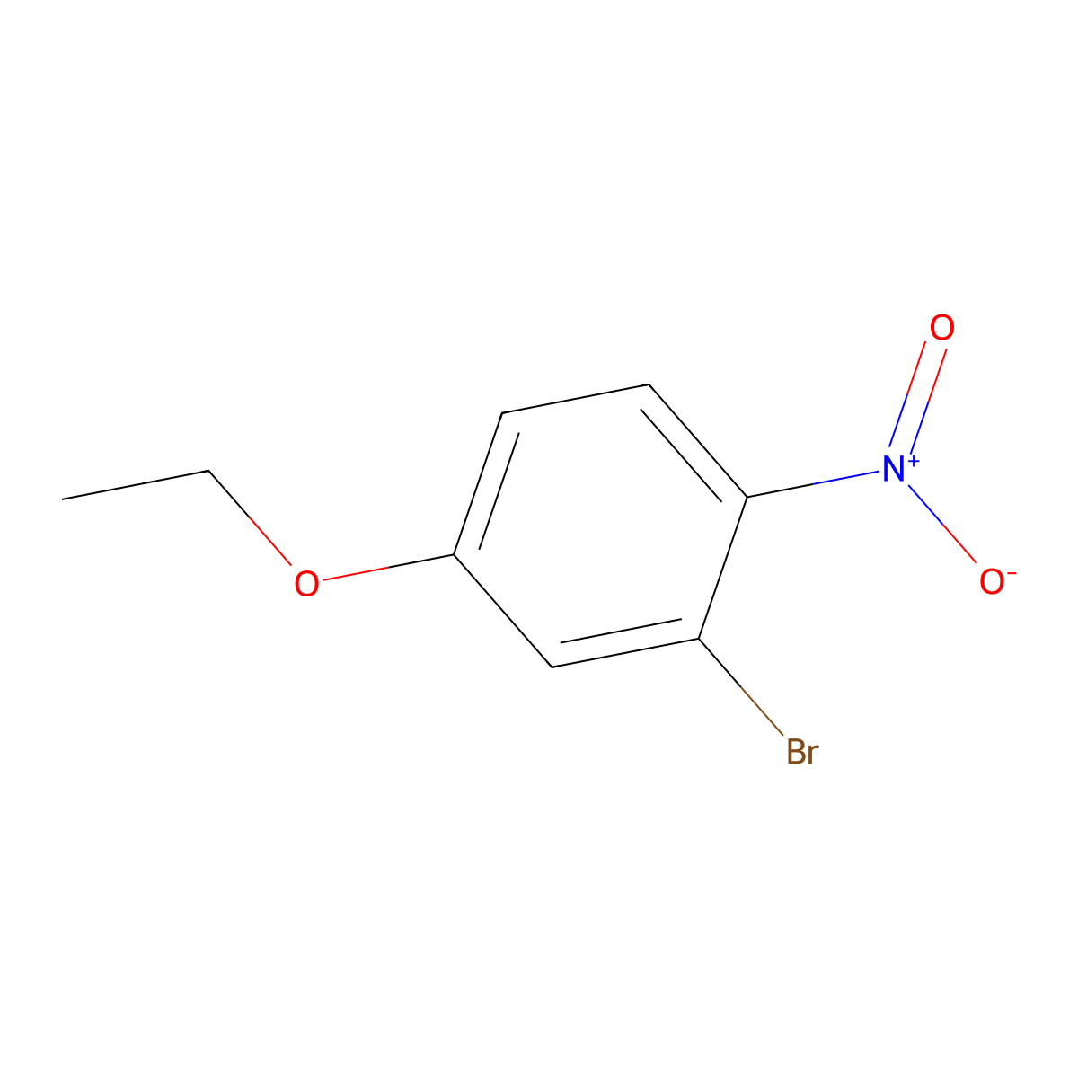 2-Bromo-4-ethoxy-1-nitrobenzene molecular structure, CAS 57279-69-3