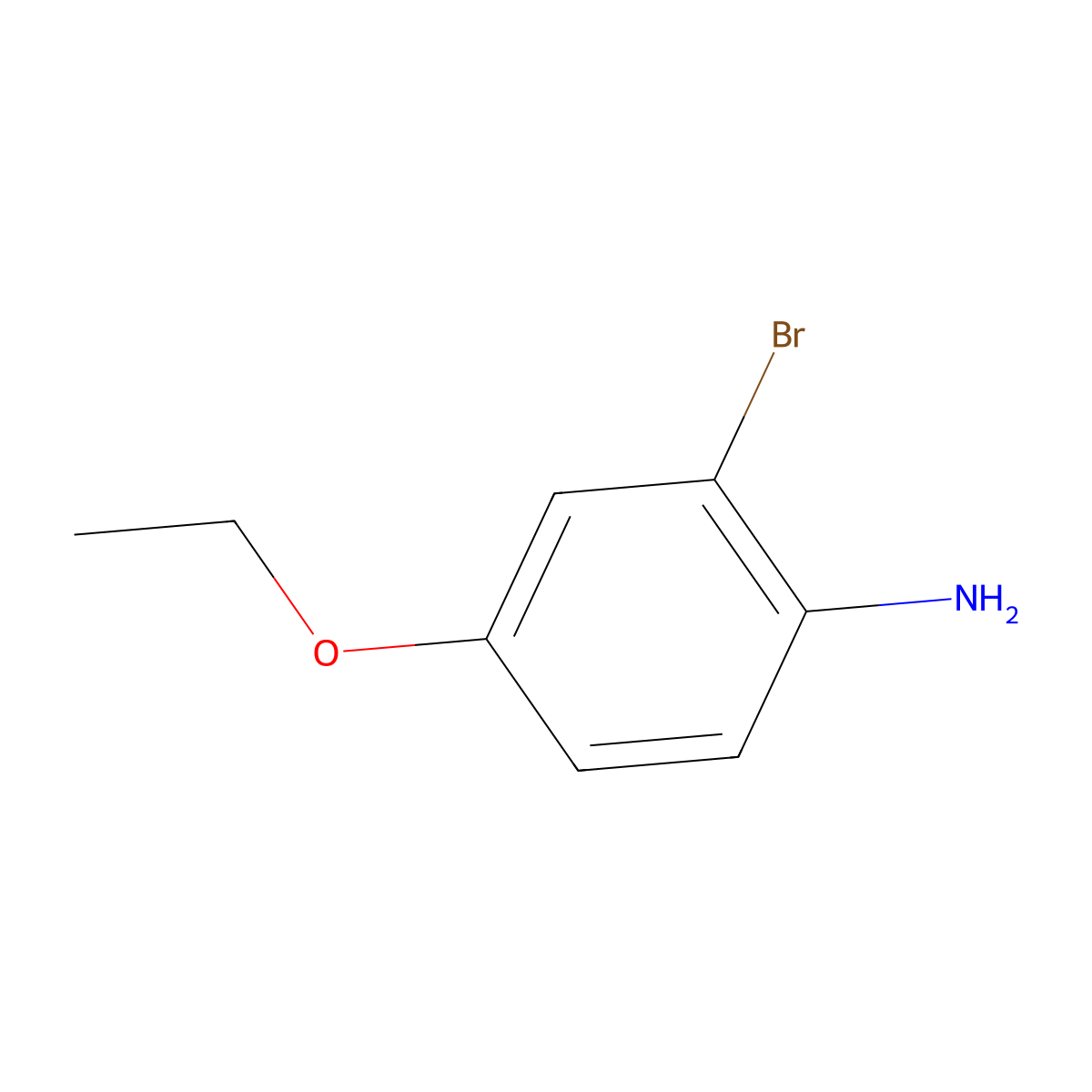 2-Bromo-4-ethoxyaniline molecular structure, CAS 57279-72-8