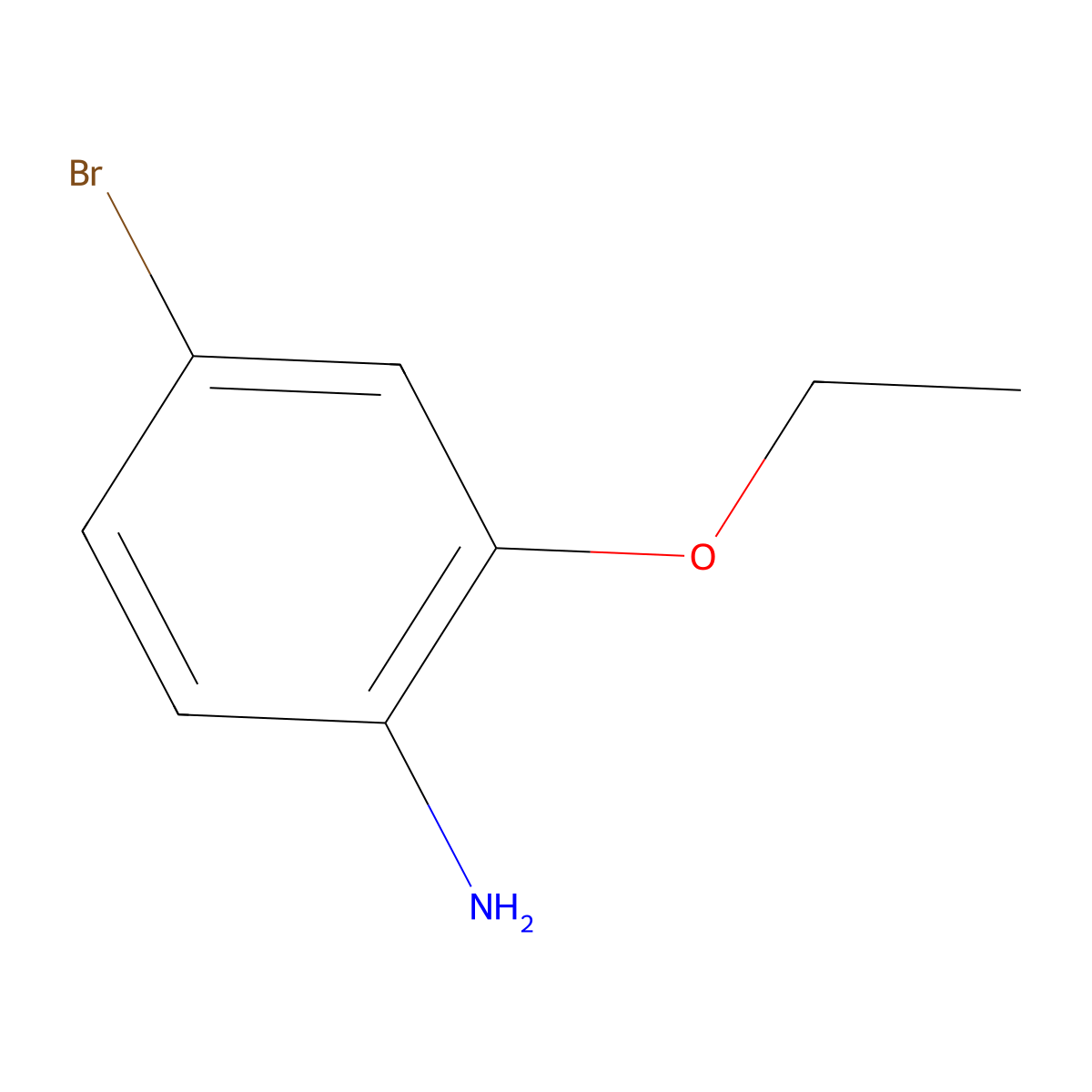 4-Bromo-2-ethoxyaniline molecular structure, CAS 57279-73-9