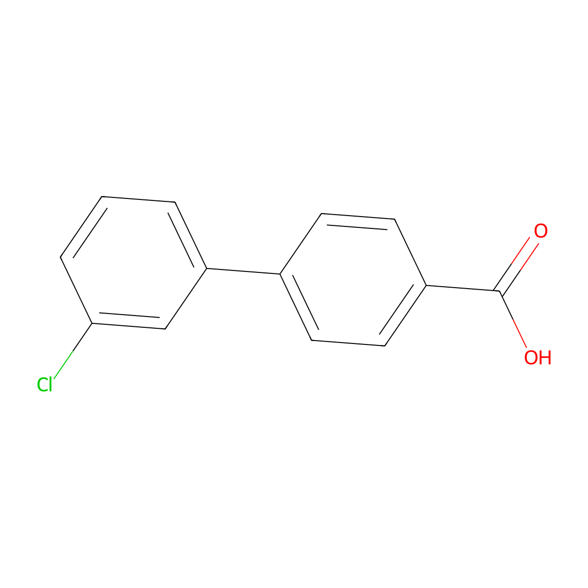 3'-Chloro-biphenyl-4-carboxylic acid molecular structure, CAS 5728-43-8