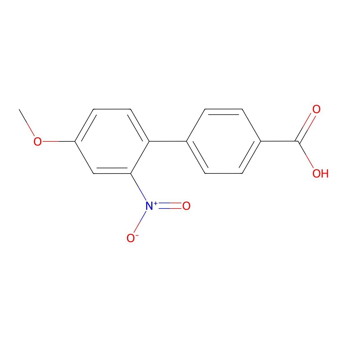 4-(4-Methoxy-2-nitrophenyl)benzoic acid molecular structure, CAS 5728-49-4